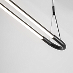 Светодиодная люстра Black LED Circle and Oval Lamp варинант исполнения - 4 | Loft Concept в Перми