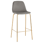Барный стул на золотистых ножках VENDRAMIN Grey варинант исполнения - 1 | Loft Concept в Перми