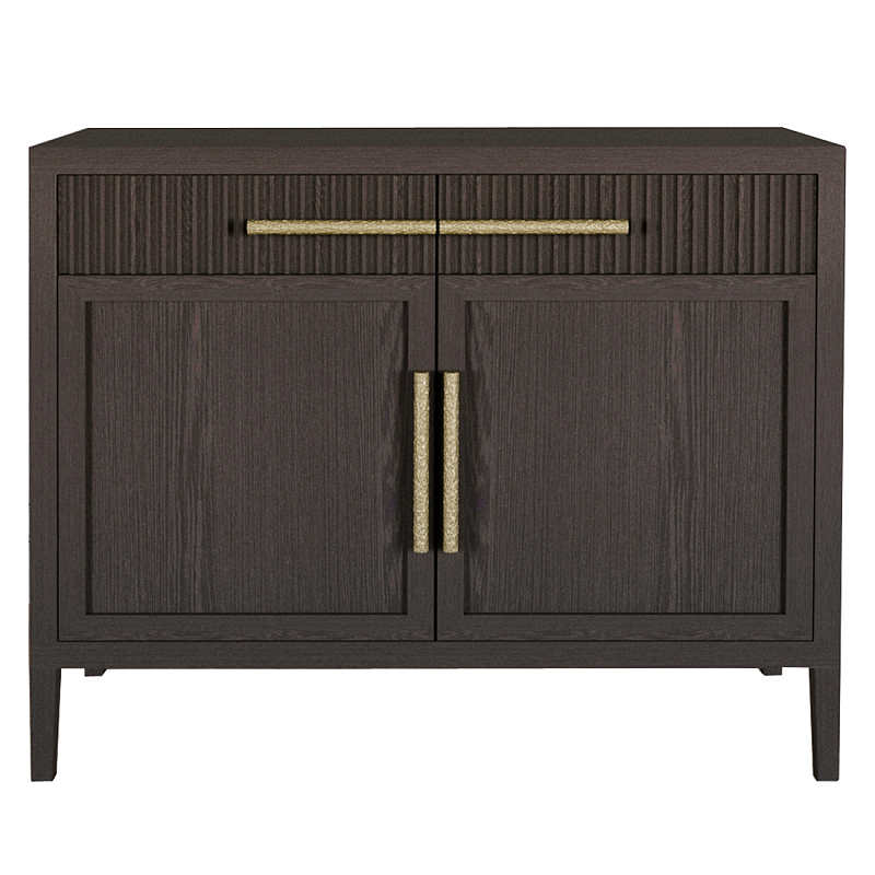 Буфет Primo с двумя ящиками и двумя фасадами шпон орех Темный дуб Золотой в Перми | Loft Concept 