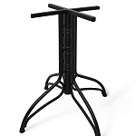 Стол обеденный с круглой столешницей из керамики на четырех черных ножках Sand Ceramics варинант исполнения - 5 | Loft Concept в Перми