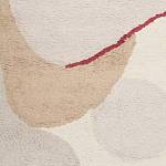 Ковер из хлопка с абстрактным принтом бежевого цвета Elysian Flow Blush варинант исполнения - 4 | Loft Concept в Перми