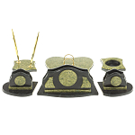 Настольный письменный набор из змеевика из 7-ми элементов Successful Leader варинант исполнения - 3 | Loft Concept в Перми