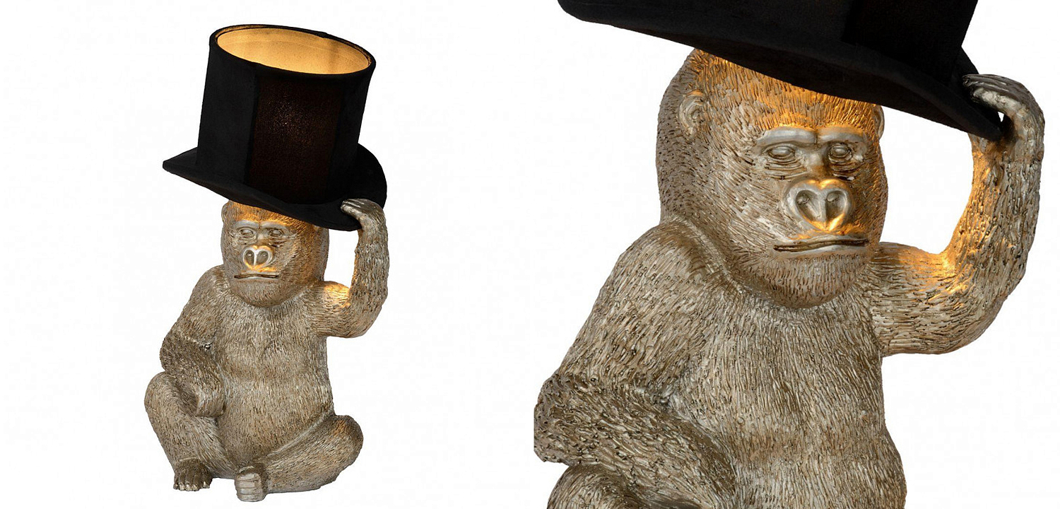 Настольная лампа с Обезьяной Funny Gorilla with a hat Настольная лампа с Обезьяной Funny Gorilla with a hat - Loft-Concept в Перми