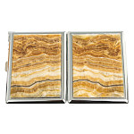 Портсигар с газовой зажигалкой из натурального камня Оникс Stone Cigarettes Cases варинант исполнения - 4 | Loft Concept в Перми