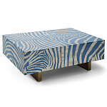 Кофейный стол Kenya Coffee Table Bone Inlay ZEBRA blue варинант исполнения - 4 | Loft Concept в Перми