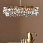 Люстра круглая с подвесками в форме стеклянных капель Glass Rain варинант исполнения - 3 | Loft Concept в Перми