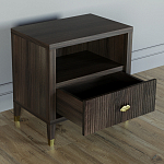 Прикроватная тумбочка с полкой Elsa Dreams Walnut  варинант исполнения - 2 | Loft Concept в Перми