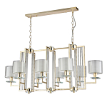 Люстра прямоугольной формы с 8-ю цилиндрическими плафонами из стекла Laurent варинант исполнения - 5 | Loft Concept в Перми