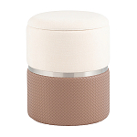 Пуф Mauldine с ящиком светло-коричневый с экокожей варинант исполнения - 1 | Loft Concept в Перми