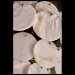 Люстра трехъярусная с подвесками из округлых элементов Cryptocrystalline Stone варинант исполнения - 3 | Loft Concept в Перми