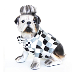 Статуэтка собака в клетчатой куртке Fashionable Dogs Cell варинант исполнения - 1 | Loft Concept в Перми