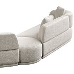 Угловой диван Calypso с поворотным механизмом и пуфом   варинант исполнения - 5 | Loft Concept в Перми