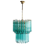Дизайнерская люстра Blue Lagoon glass бирюзовое стекло  варинант исполнения - 2 | Loft Concept в Перми