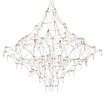 Люстра с тонким металлическим каркасом цвета хром Quasar варинант исполнения - 2 | Loft Concept в Перми