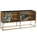 Дизайнерский комод с 4-мя дверцами в черно-золотых тонах Calista варинант исполнения - 2 | Loft Concept в Перми