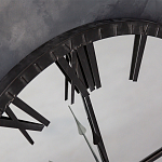 Часы настенные зеркальные с чёрным металлическим циферблатом Mirror Tower Clock варинант исполнения - 2 | Loft Concept в Перми