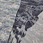 Мебельная ткань Вышивка серый цвет 130 см T2-39 варинант исполнения - 3 | Loft Concept в Перми