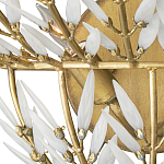 Бра золотого цвета с белыми стеклянными лепестками Hanging Flowers варинант исполнения - 1 | Loft Concept в Перми
