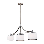 Люстра линейная с 3-мя белыми цилиндрическими плафонами Feiss варинант исполнения - 2 | Loft Concept в Перми