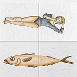 Плитка с узором Рыба Русалка варинант исполнения - 1 | Loft Concept в Перми