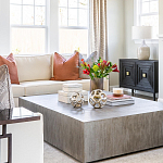 Тумба черная из дерева двухдверная Geometric Double Door Nightstand варинант исполнения - 6 | Loft Concept в Перми