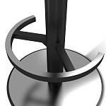 Барный стул вращающийся со спинкой и подлокотниками Douglas Rhombus Синий Велюр варинант исполнения - 4 | Loft Concept в Перми