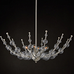 Люстра  с круглыми прозрачными шарами на серебряном каркасе Silver Stalk варинант исполнения - 4 | Loft Concept в Перми