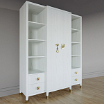 Большой шкаф с витриной Elsa Dreams White варинант исполнения - 1 | Loft Concept в Перми