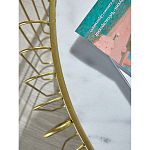 Журнальный столик с столешницей из мрамора на металлическом основании Table Vertical Planes варинант исполнения - 2 | Loft Concept в Перми