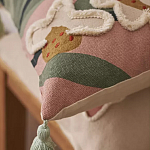 Подушка с цветочным принтом и кисточками Blooming Elegance Daisy варинант исполнения - 7 | Loft Concept в Перми