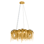 Люстра круглая подвесная с металлическими дугами и длинными цепочками 80 см Atlantis Chain варинант исполнения - 10 | Loft Concept в Перми