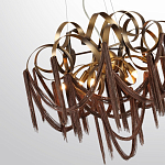 Люстра подвесная с переплетенными металлическими лентами и цепочками Atlantis Chain варинант исполнения - 3 | Loft Concept в Перми