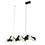 Люстра линейная с геометрическими черно-белыми плафонами Modestra варинант исполнения - 1 | Loft Concept в Перми