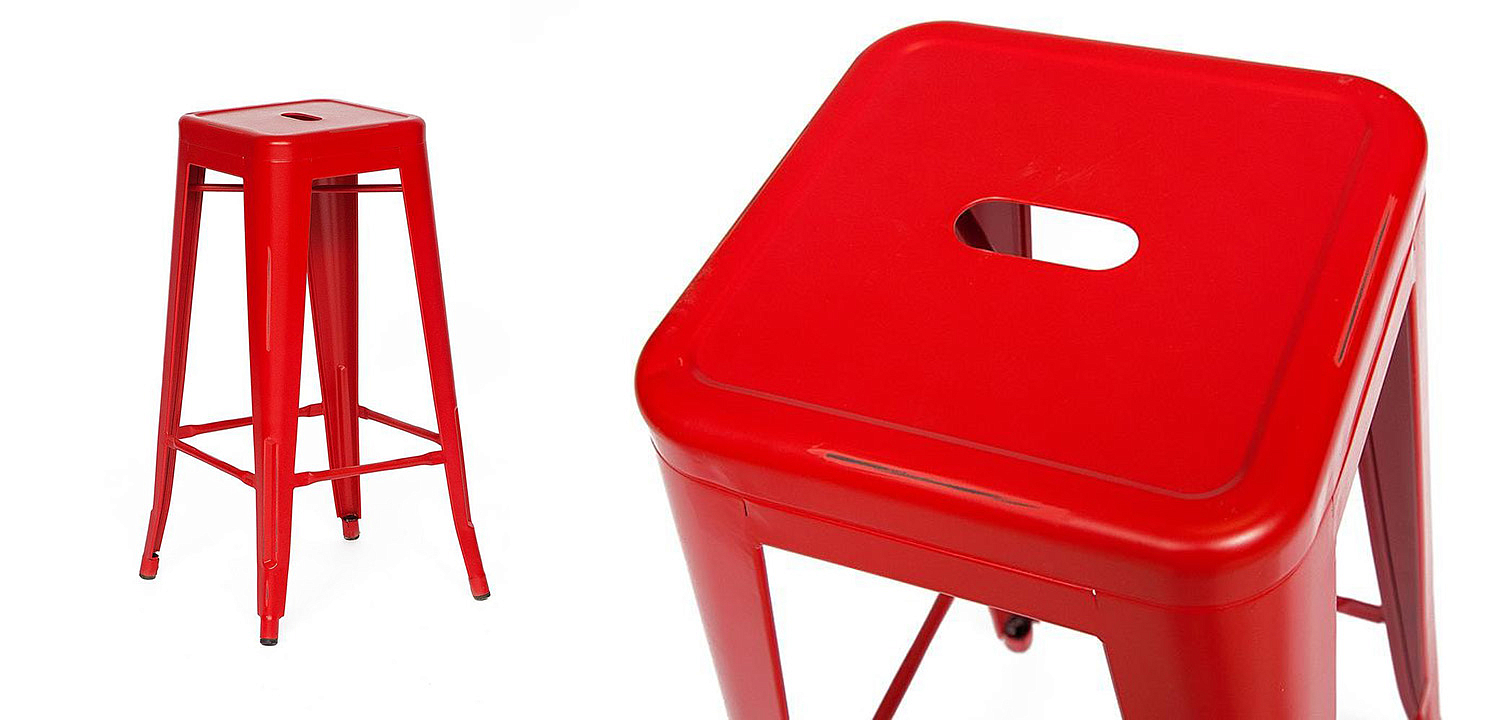 Барный стул Tolix red metal Барный стул Tolix red metal - Loft-Concept в Перми