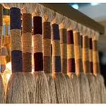 Люстра квадратная плетеная с бахромой Wicker Square Chandelier with Tassels варинант исполнения - 5 | Loft Concept в Перми