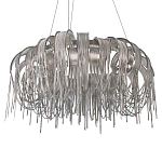 Люстра круглая подвесная с металлическими дугами и длинными цепочками 80 см Atlantis Chain варинант исполнения - 7 | Loft Concept в Перми