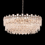 Круглая люстра с хрустальными подвесками на серебряном каркасе Gorgeous Crystal Light варинант исполнения - 13 | Loft Concept в Перми