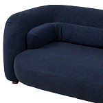 Дизайнерский двухместный диван с мягкими спинкой и подлокотниками синий Madelaine Sofa Blue варинант исполнения - 4 | Loft Concept в Перми