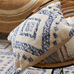 Чехол на подушку с узором в этно-стиле Blue Ikat варинант исполнения - 6 | Loft Concept в Перми