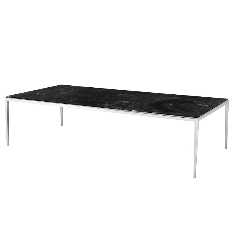 Журнальный стол Eichholtz Coffee Table Henley Никель Черный Мрамор Nero Журнальный стол Eichholtz Coffee Table Henley Никель Черный Мрамор Nero в Перми | Loft Concept
