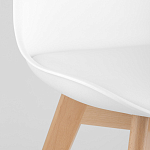 Стул с основой из пластика и мягким сиденьем Arvika White варинант исполнения - 6 | Loft Concept в Перми