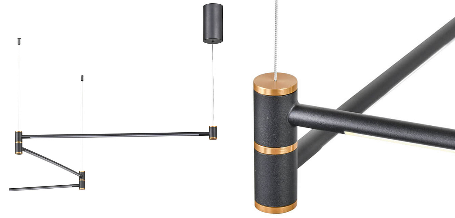 Подвесной светильник Drawing Line Gold Black Подвесной светильник Drawing Line Gold Black - Loft-Concept в Перми