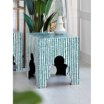 Приставной столик с инкрустацией раковинами устриц Bone Inlay варинант исполнения - 4 | Loft Concept в Перми