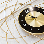 Часы настенные из металла с чёрным циферблатом Current Time варинант исполнения - 2 | Loft Concept в Перми