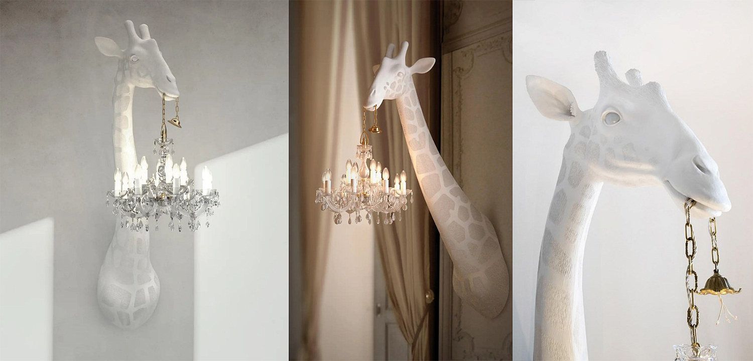 Бра белый жираф White Giraffe Wall Lamp Sconce Chandalier Бра белый жираф White Giraffe Wall Lamp Sconce Chandalier - Loft-Concept в Перми
