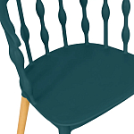 Пластиковый стул на ножках из массива бука Ferret Spiral Green варинант исполнения - 4 | Loft Concept в Перми