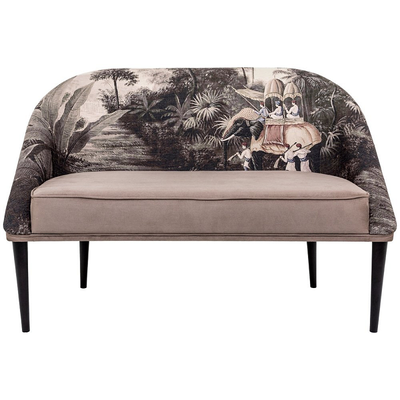Диван Sofa Bengal gray landscape Розовый пастельный Диван Sofa Bengal gray landscape Розовый пастельный в Перми | Loft Concept
