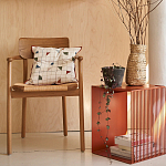 Оранжевый приставной стол из металла Lattice варинант исполнения - 8 | Loft Concept в Перми