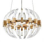 Люстра круглая с прозрачными элементами в форме полумесяца Crystal Crescent варинант исполнения - 2 | Loft Concept в Перми