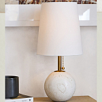 Настольная лампа на круглом основании из натурального камня Bartolomeo варинант исполнения - 4 | Loft Concept в Перми